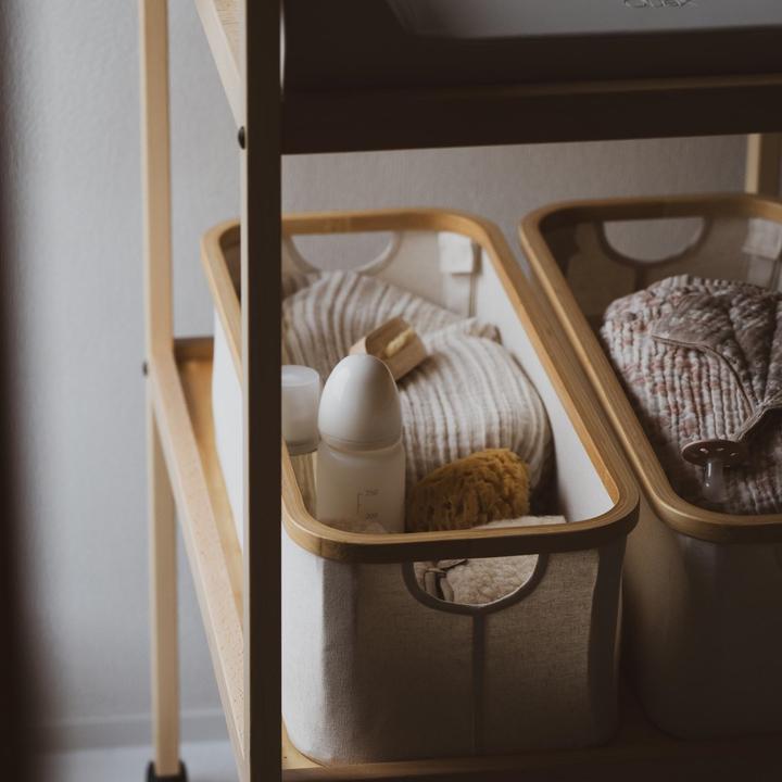quax xl changing basket beige natural baby changing basket