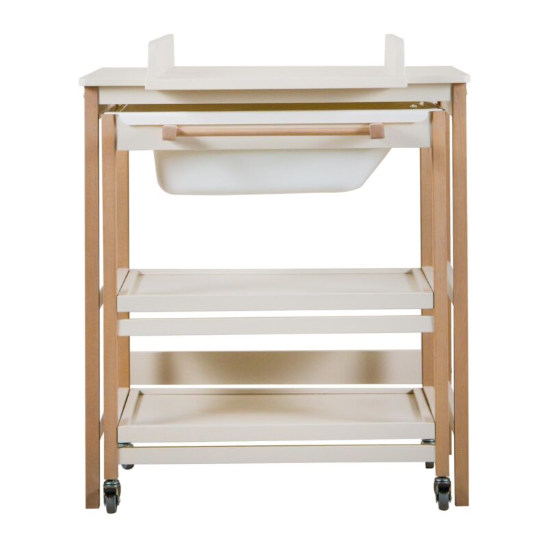 quax smart changing table with tube -white naturel