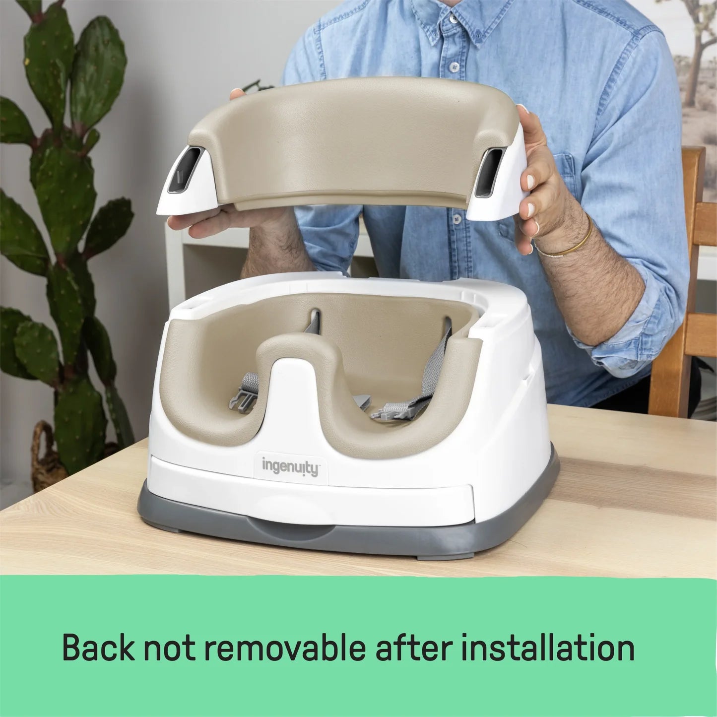 ingenuity booster and feeding seat cashmere