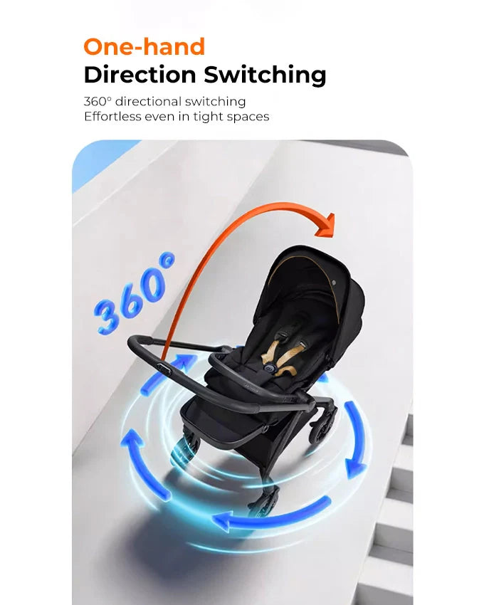 Gb Swan Pro Carbon Fiber Baby Stroller | Lightweight 2-Way Reversible Stroller 0-36 Months