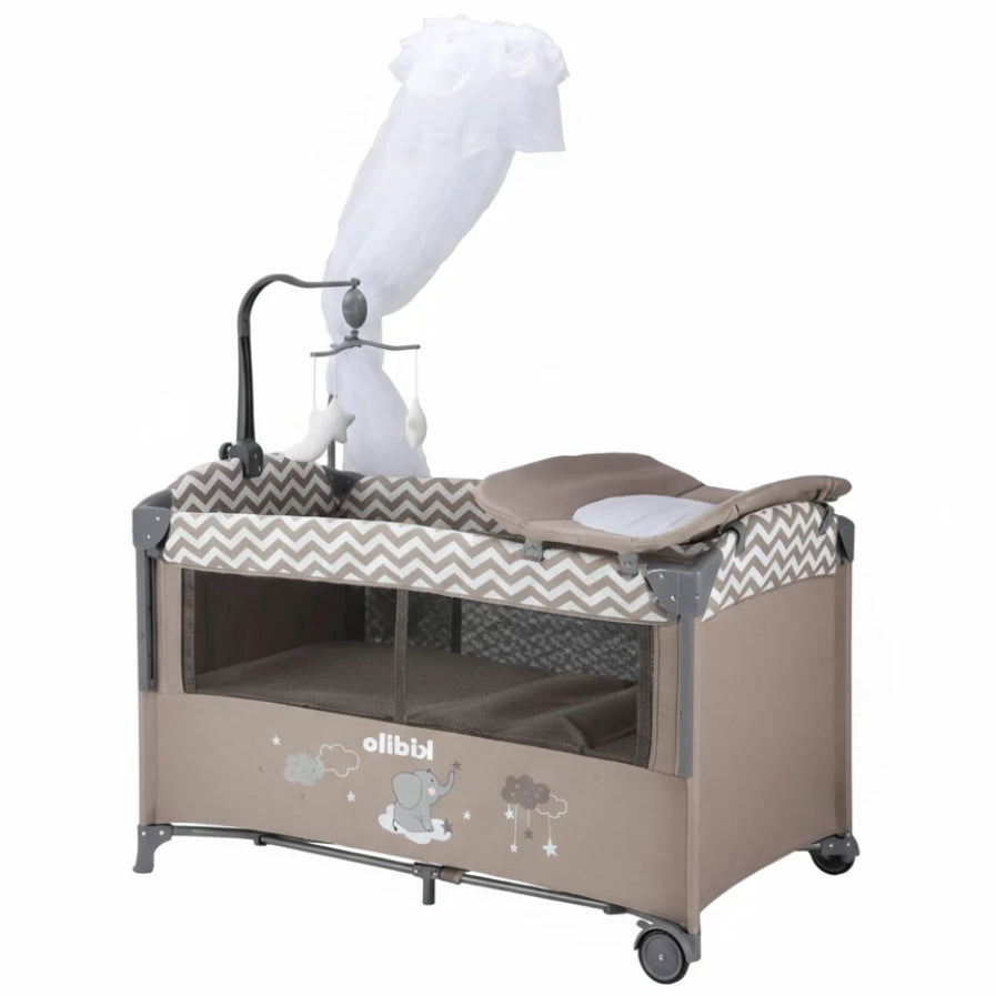 Kidilo 3-in-1 Portable Baby Playard with Bassinet & Next-to-Me Bed