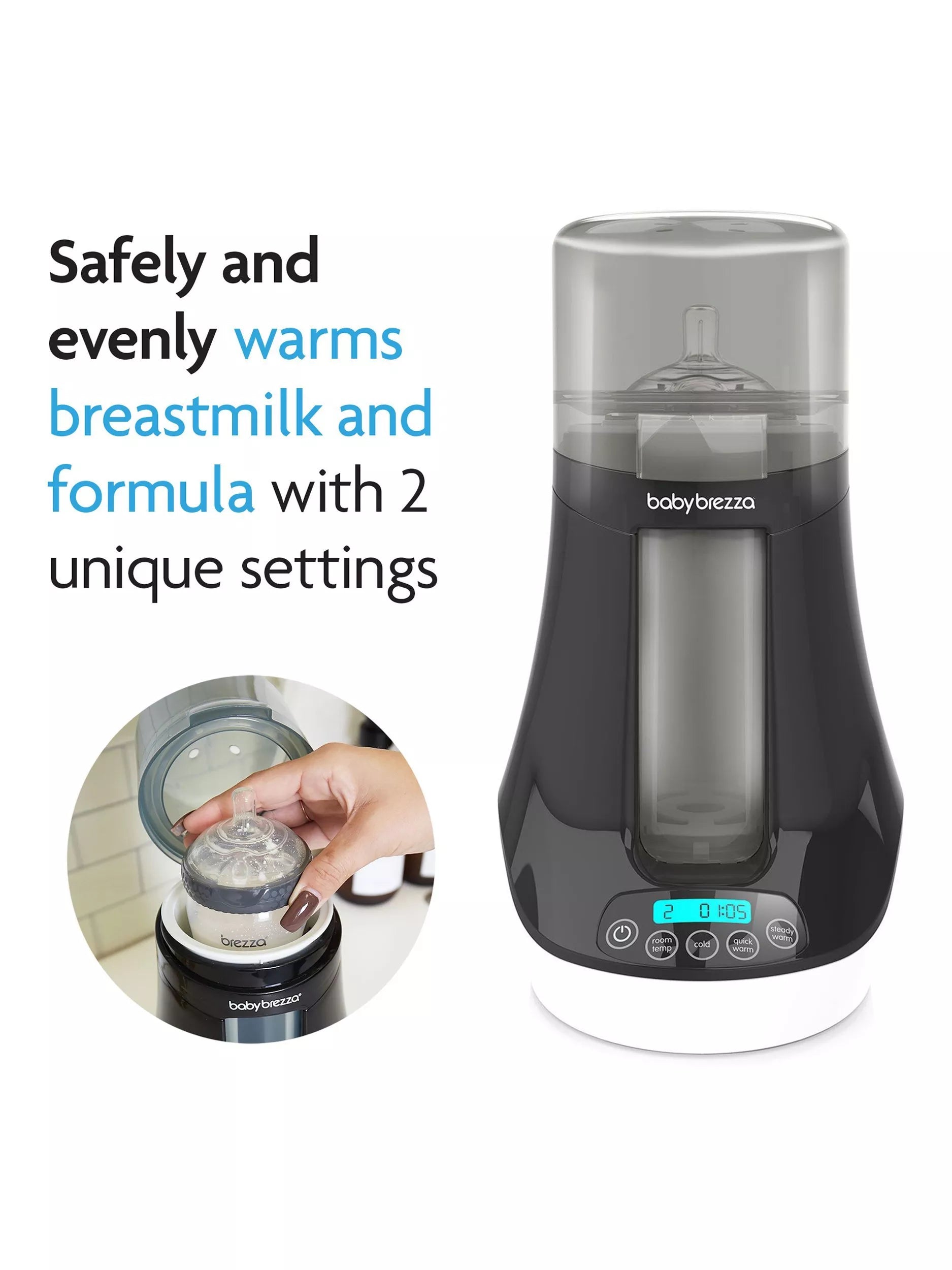 baby brezza safe and smart electric baby bottle sterilizer and dryer