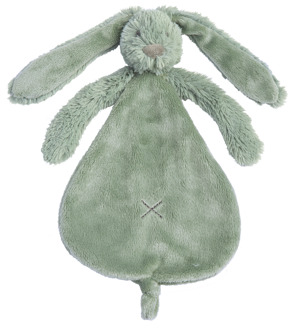 happy horse rabbit richie green comforter soft toy 25cm security blanket