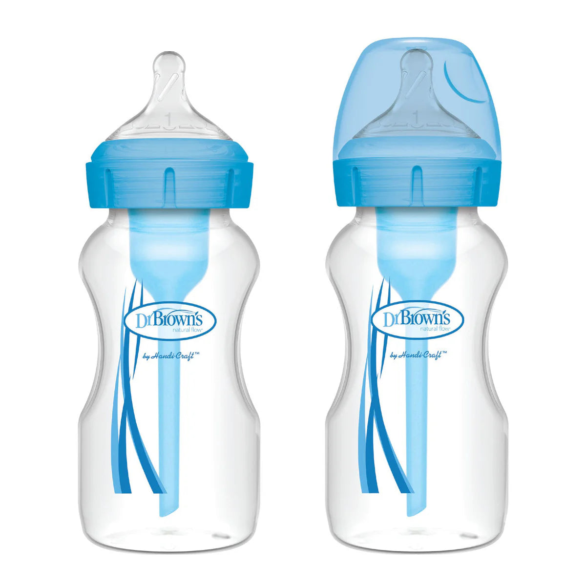 dr browns options+ baby bottle 270ml blue anti colic