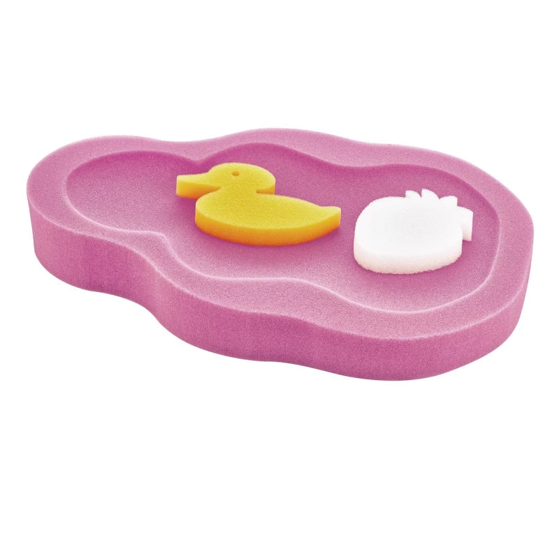 babyjem baby bath sponge pink soft cleaning sponge
