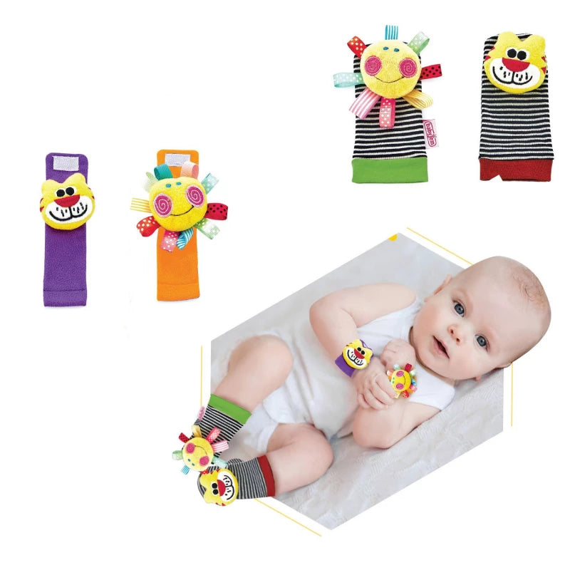 babyjem baby wrist rattle and baby socks