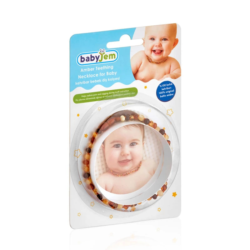babyjem amber baby necklace / multicolor