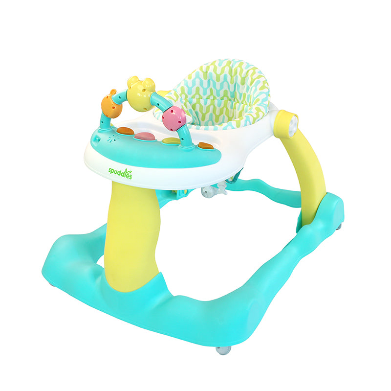 spuddies classic baby walker green activity walker