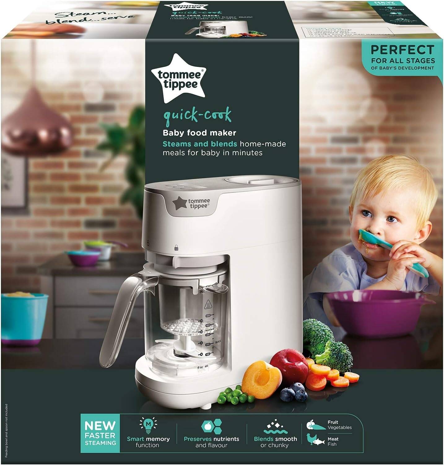 tommee tippee steamer baby food maker white