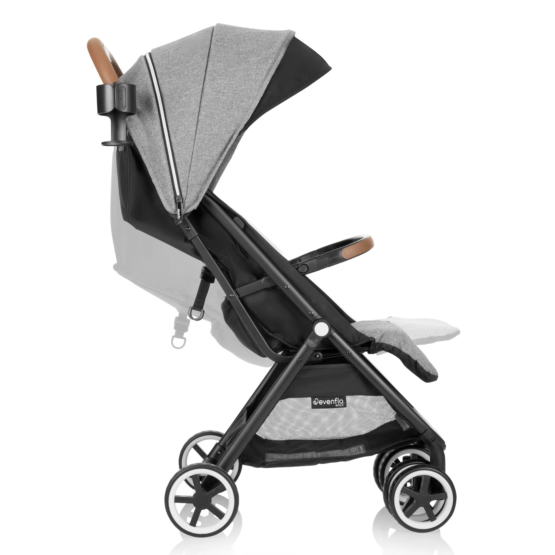 evenflo gold otto self-folding travel stroller moonstone gray