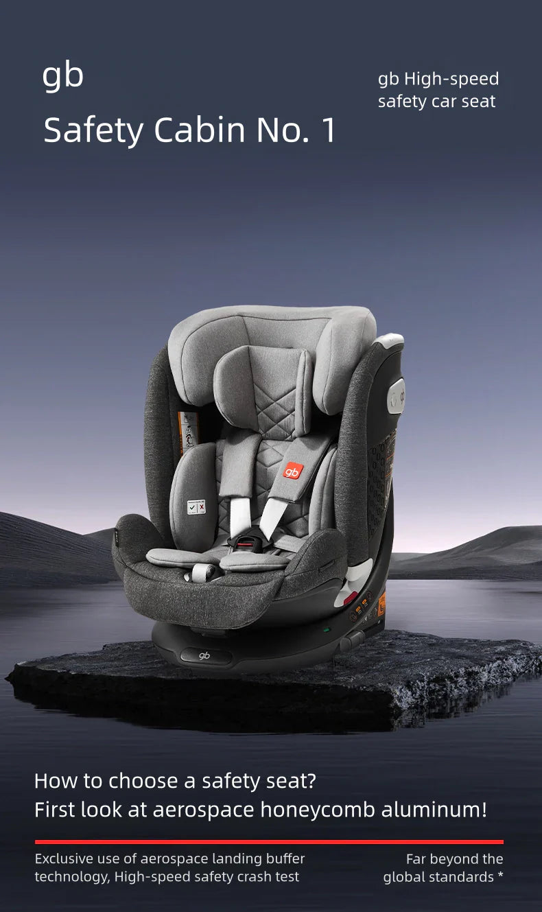 Gb Unari 360° Rotating i-Size Baby Car Seat | Newborn to 12 Years Child Car Seat