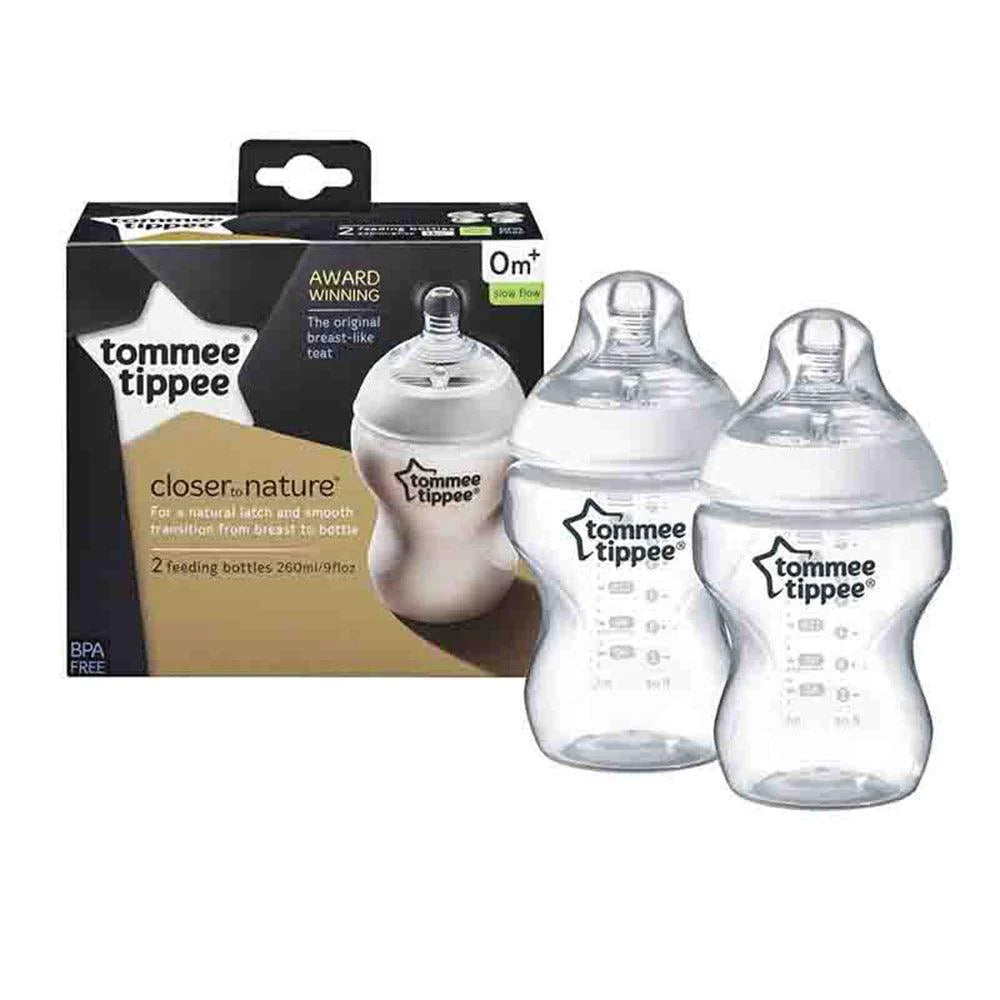 tommee tippee closer to nature baby bottles 260ml 2 pack anti colic