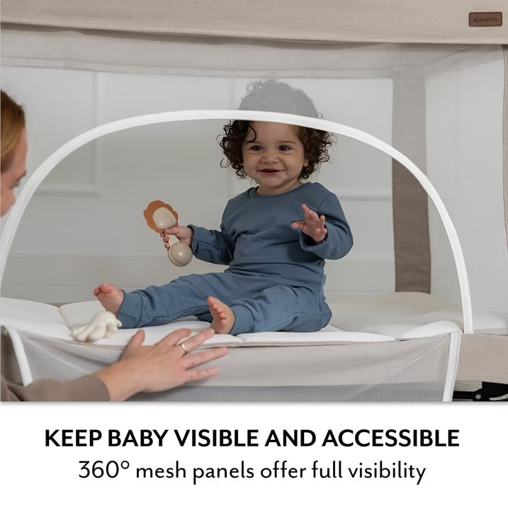 Evenflo Eris One-Hand Playard with Bassinet & SensorySoothe Technology