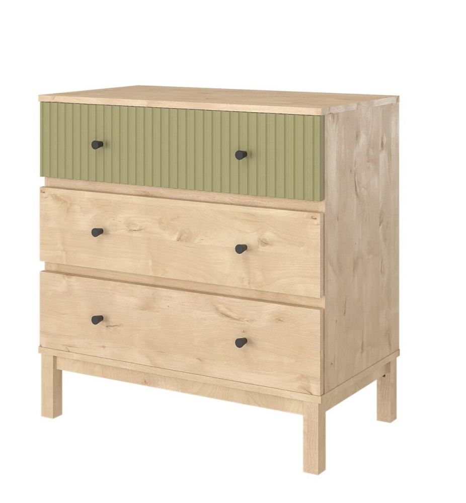 faktum astrid wave oak chest of drawers nursery dresser
