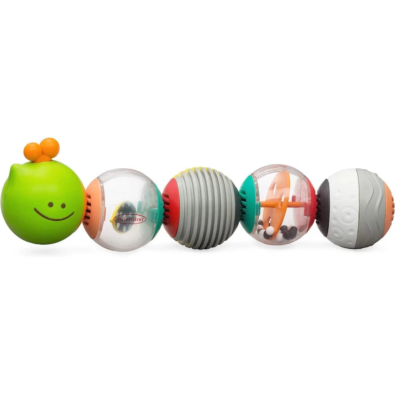 infantino caterpillar activity balls baby sensory toy set