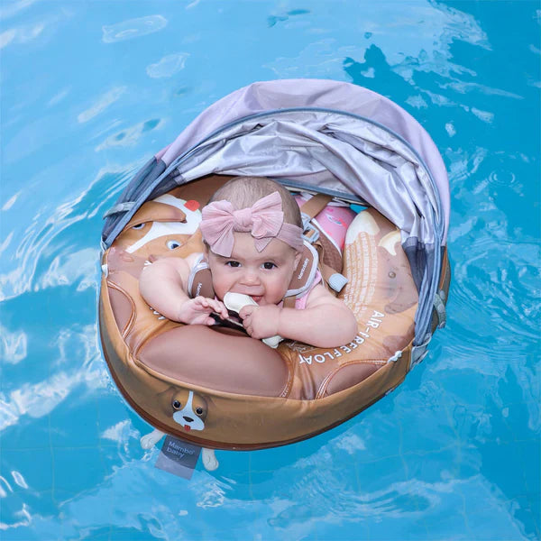 Mambobaby Non-Inflatable Chest Baby Float with Canopy - Dog