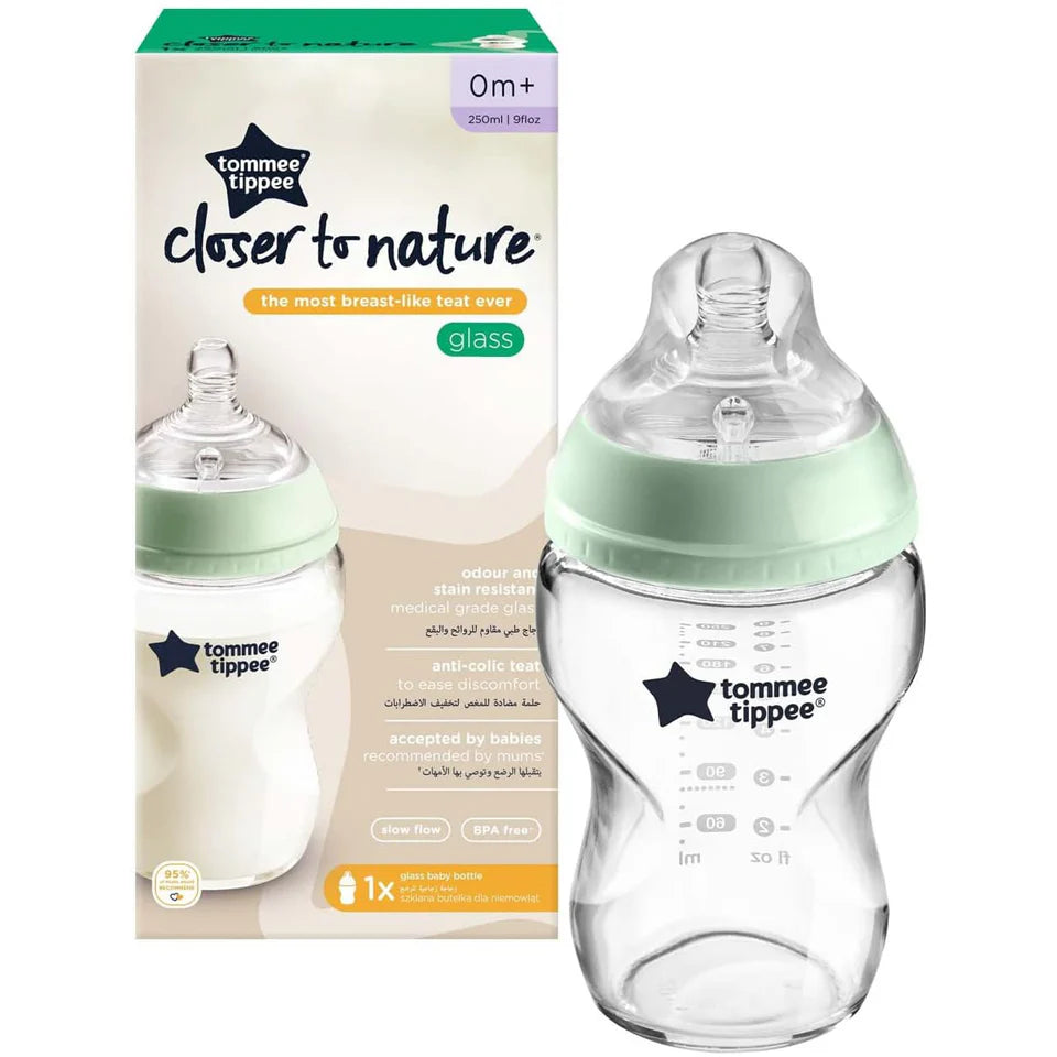 tommee tippee glass baby bottle 250ml anti colic
