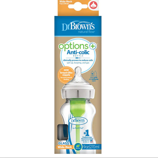 dr browns glass baby bottle 270ml anti colic