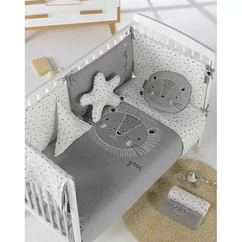 bimbidreams baby bedding set leon grey cot bedding set