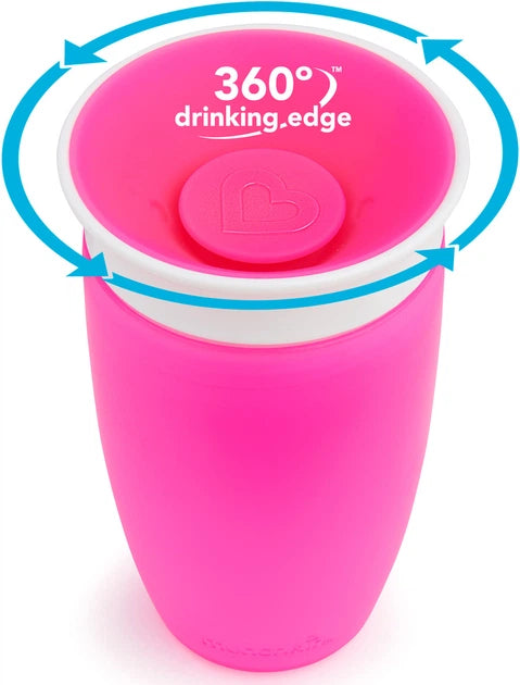 munchkin 10oz pink sippy cup with lid