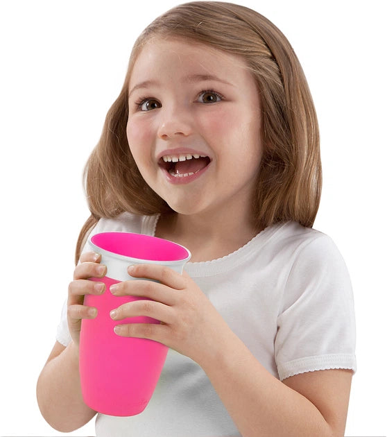 munchkin 10oz pink sippy cup with lid