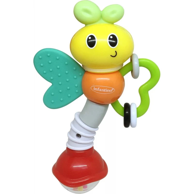 infantino rattle & teether love bug