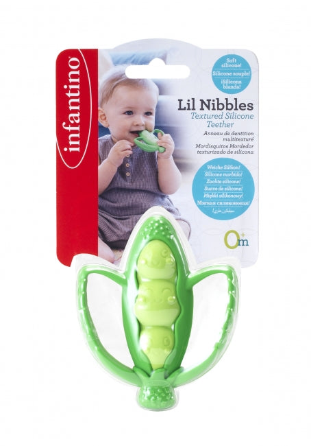 infantino lil nibbles textured silicon teether