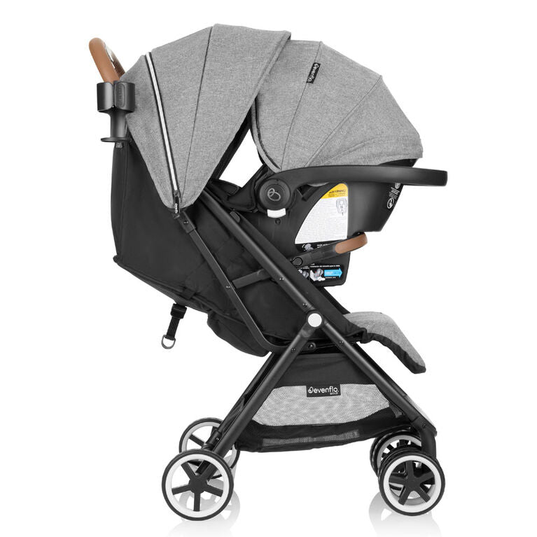 evenflo gold otto self-folding travel stroller moonstone gray
