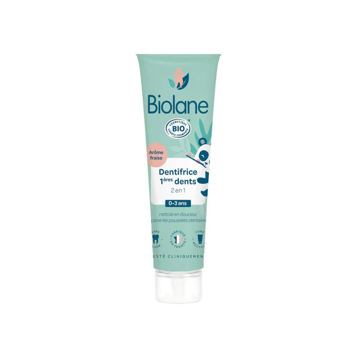 biolane 2 in 1 baby toothpaste 50ml training toothpaste