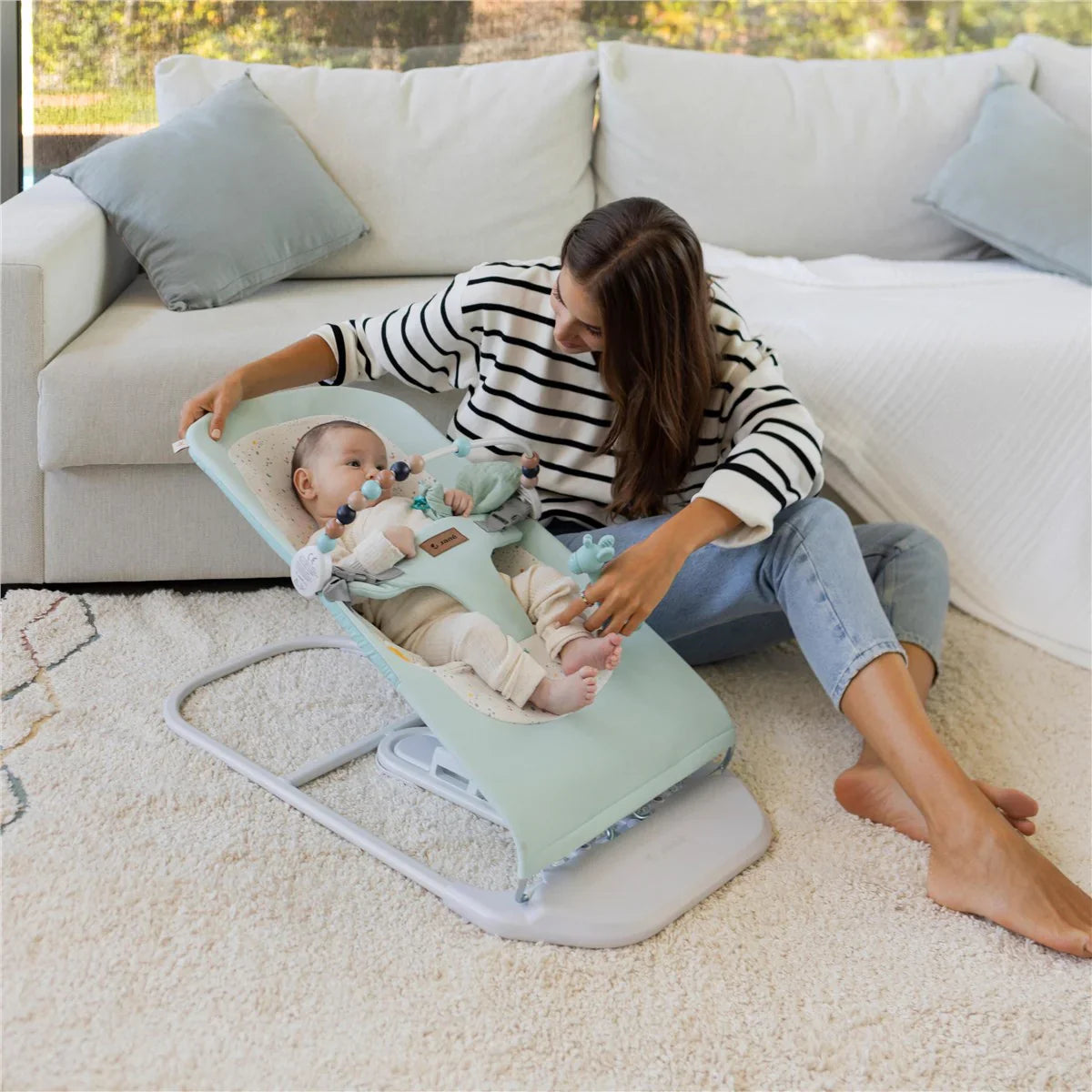 Jane Baluu Baby Bouncer Hammock Natural Rocking Ergonomic Foldable Design