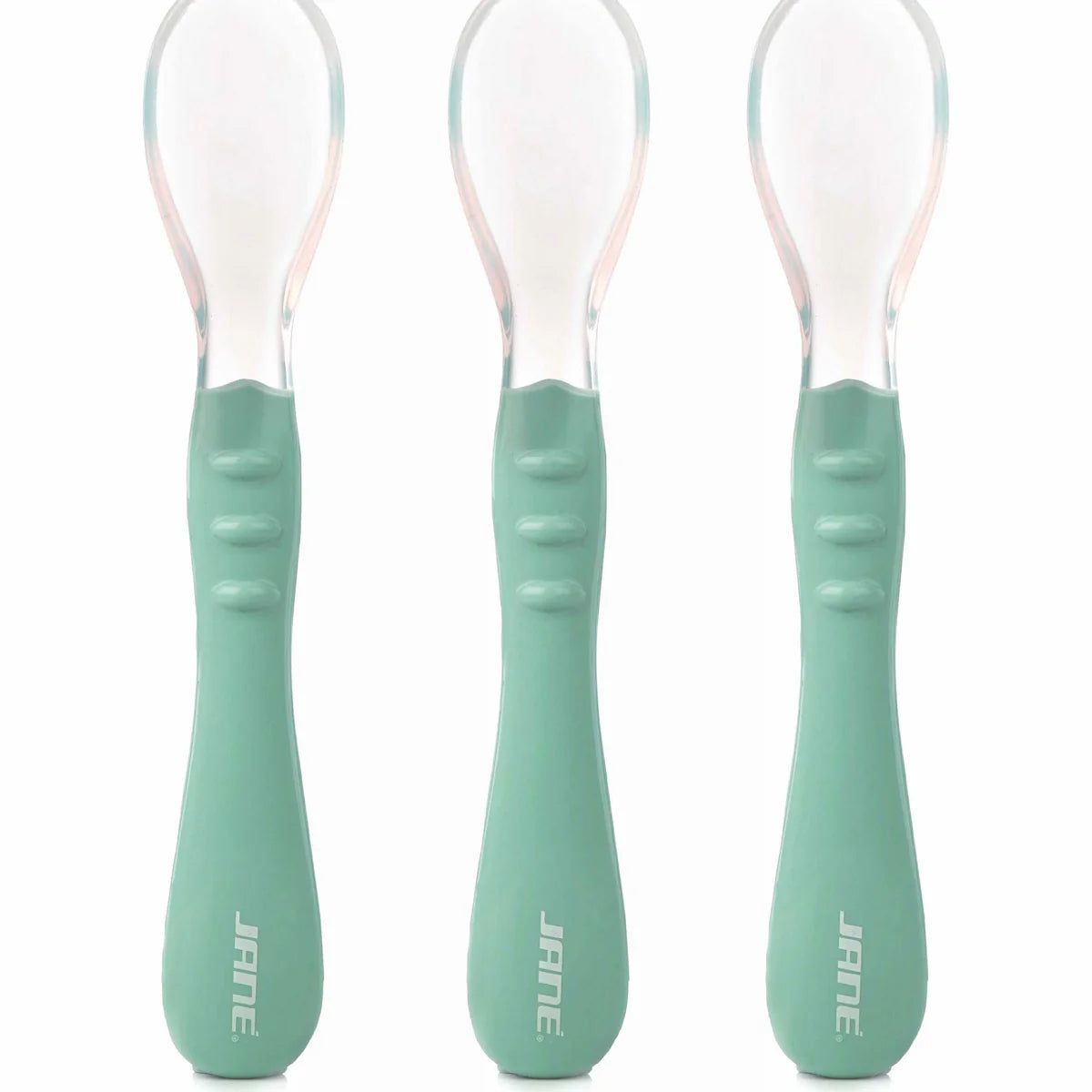 jane silicone baby spoons 3 pack mint feeding spoons