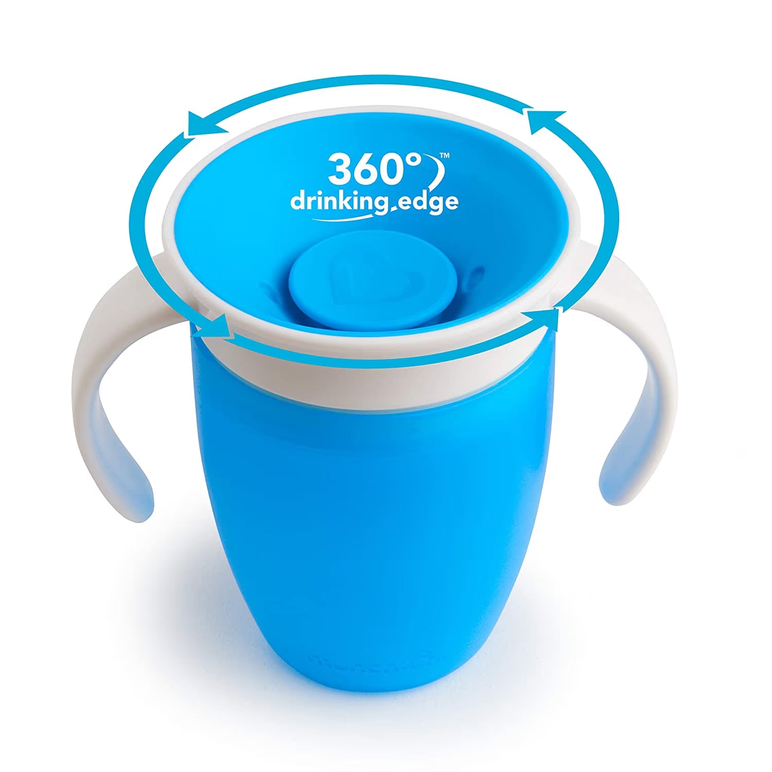 munchkin trainer cup with lid 7oz blue toddler training cup