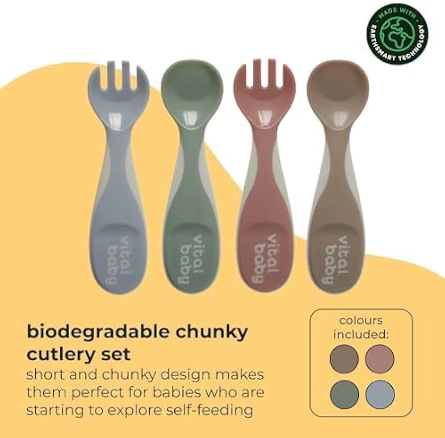 vital baby scoop feeding set 2pk - assorted
