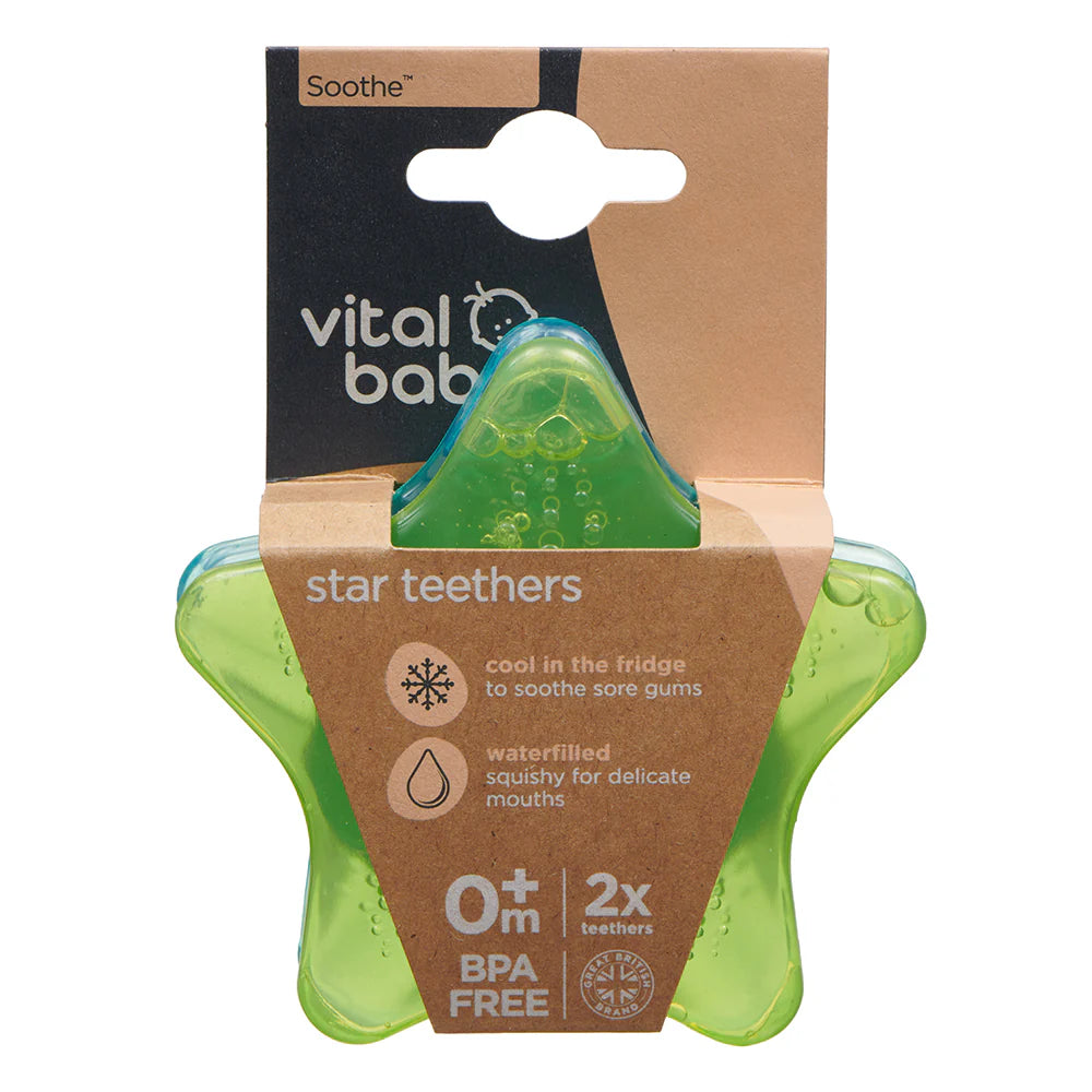 vital baby baby teether water filled cooling toy for soothing gums