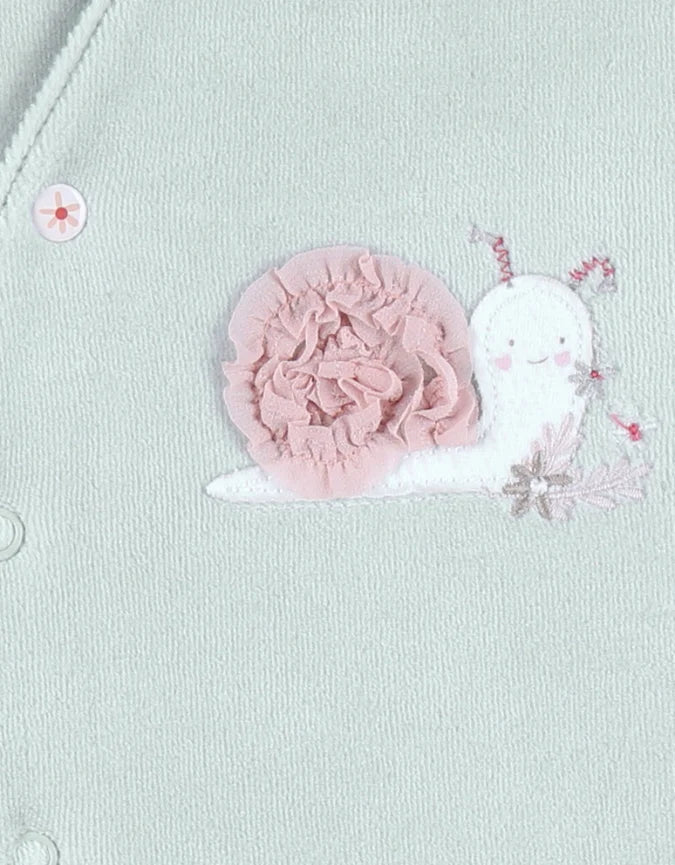 Nookies Pyjama Velvet Aqua Romantic Flowers 3M