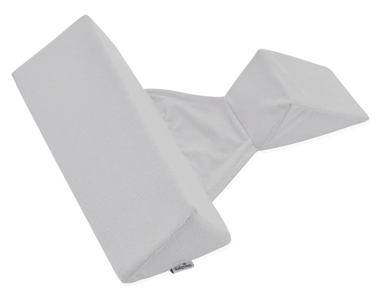 babyjem side sleeping baby pillow grey anti roll pillow
