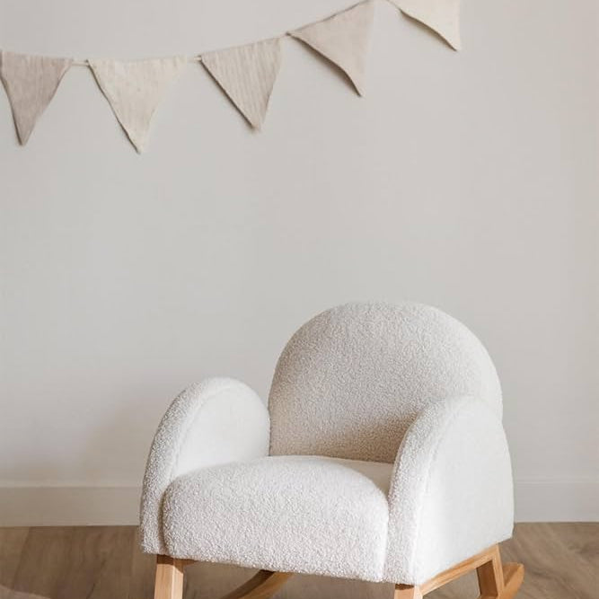 Miila kids rocking chair teddy - off white