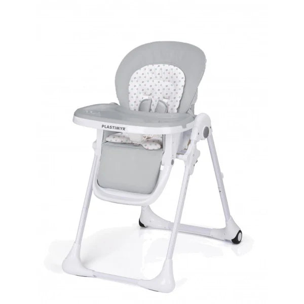 plastimyr high chair twinkle grey