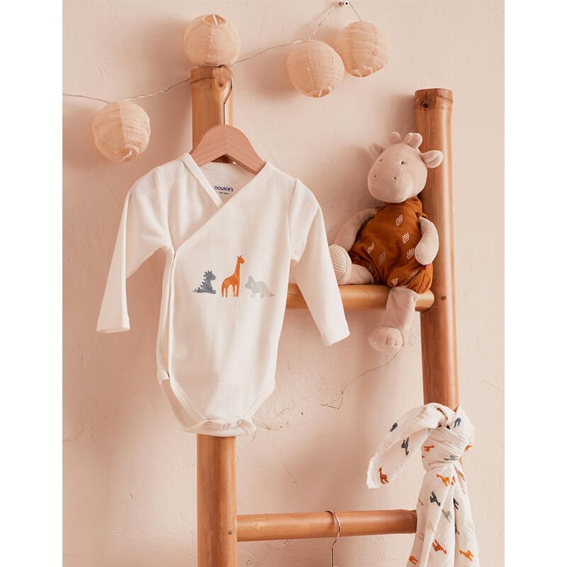 Nookies T&S 2Pk Bodysuit Crossover Ls - 0M