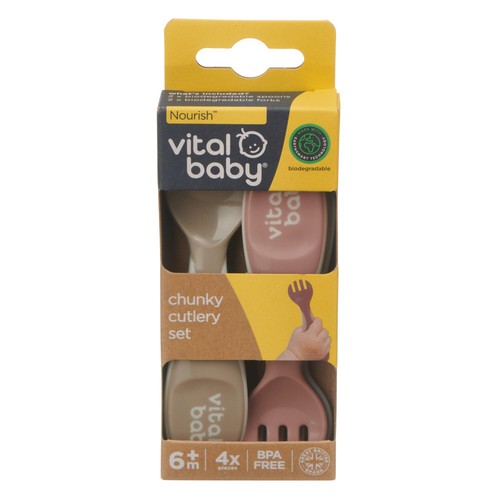 vital baby scoop feeding set 2pk - assorted