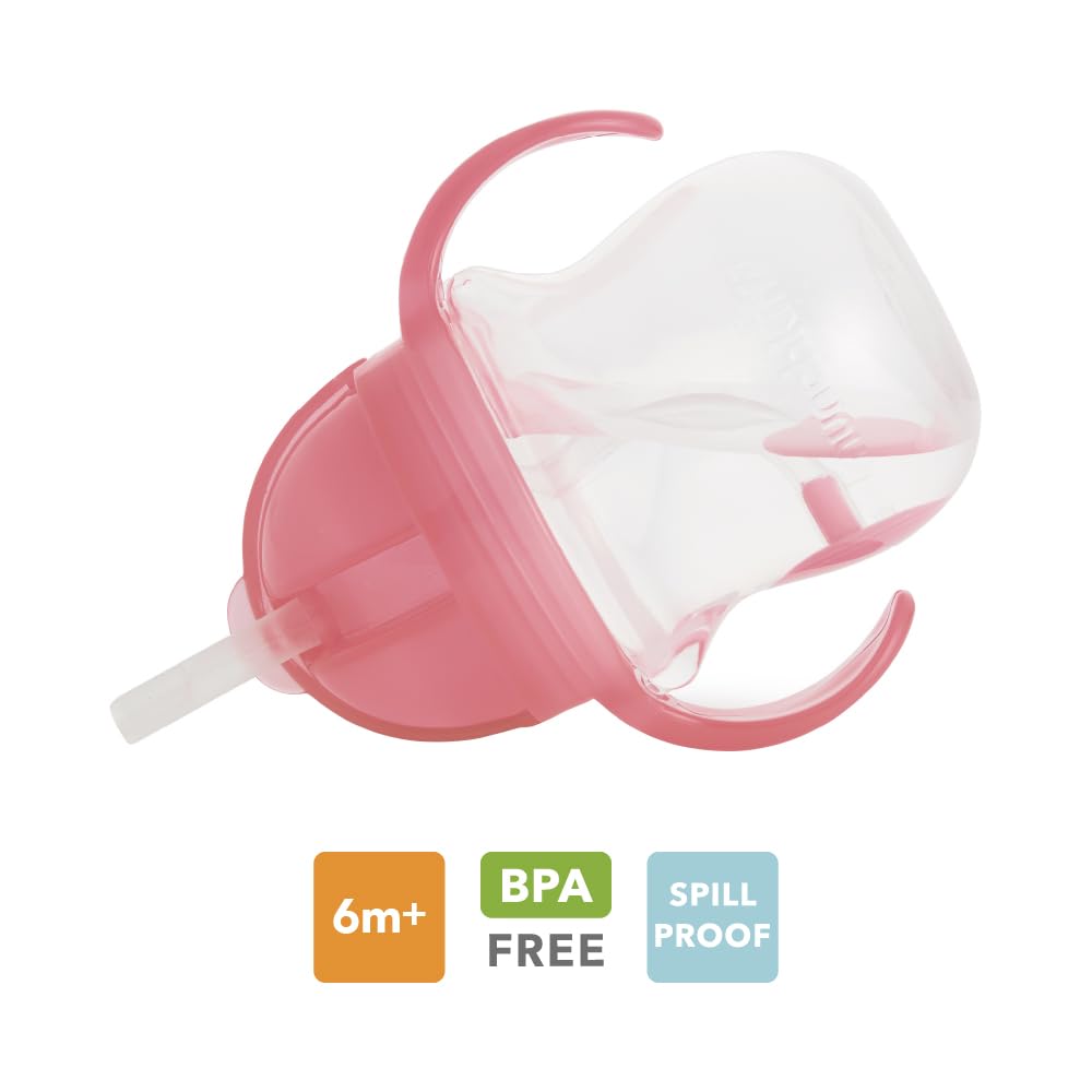 munchkin tip and sip trainer cup 7oz pink toddler training cup