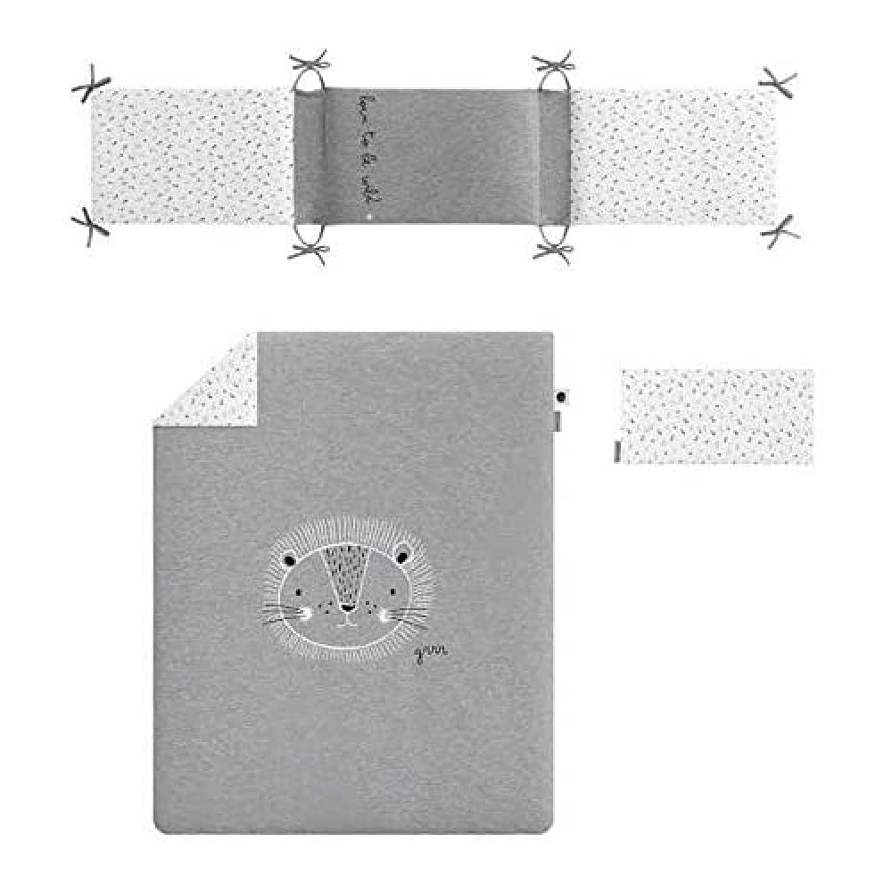 bimbidreams baby bedding set leon grey cot bedding set