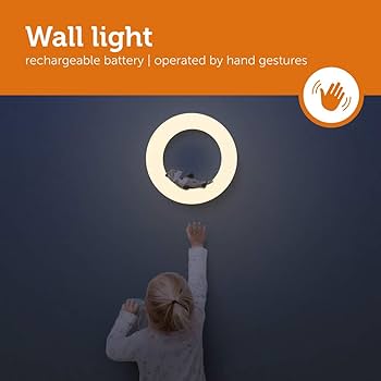 zazu fay rex and otis wall night light with gesture control rechargeable