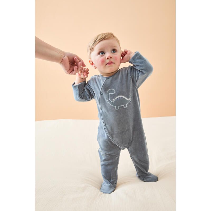 Nookies M&M By Pyjamas- Velvet - Dino Aqua (1M)