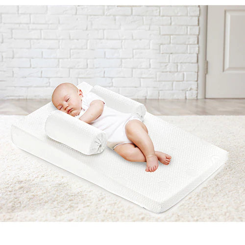 babyjem side sleeping baby pillow white anti roll pillow