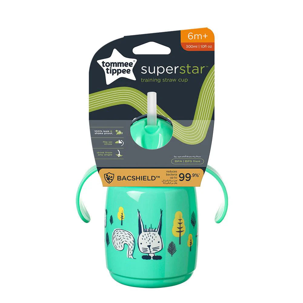 tommee tippee straw cup 300ml toddler training cup blue green