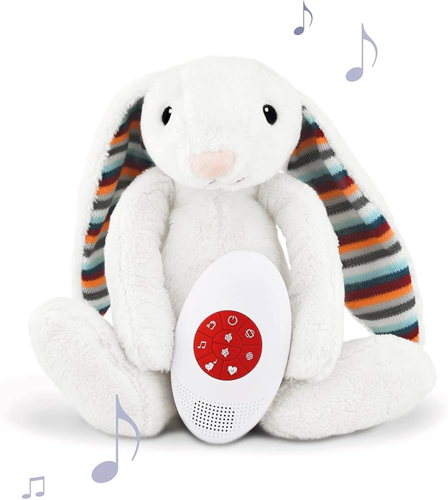zazu bibi the bunny plush toy with sound machine and cry sensor