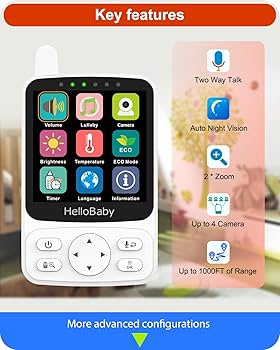 hello baby 4.00 video(hb6240) baby monitor wire techonology