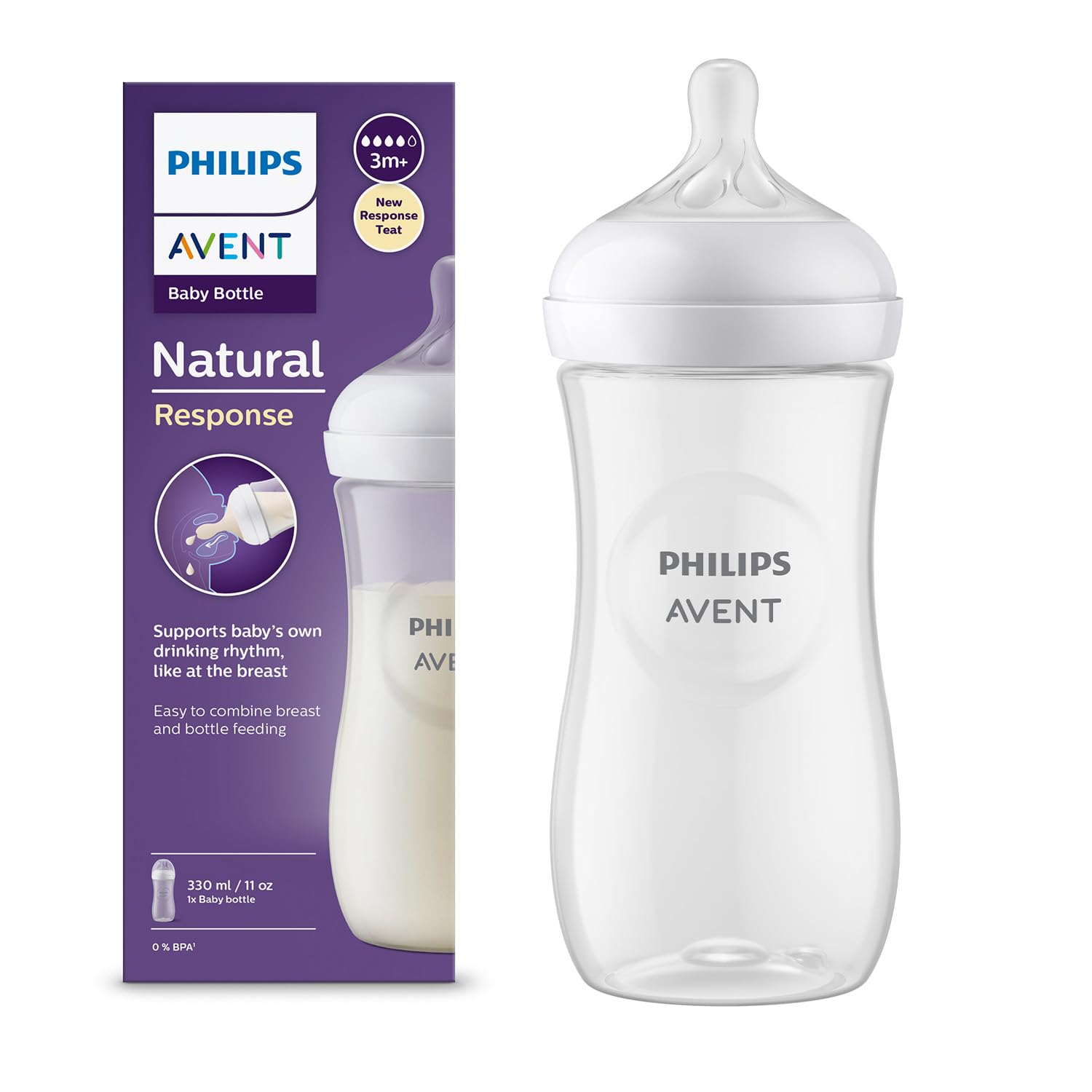 philips avent natural baby bottle 330ml anti colic feeding bottle