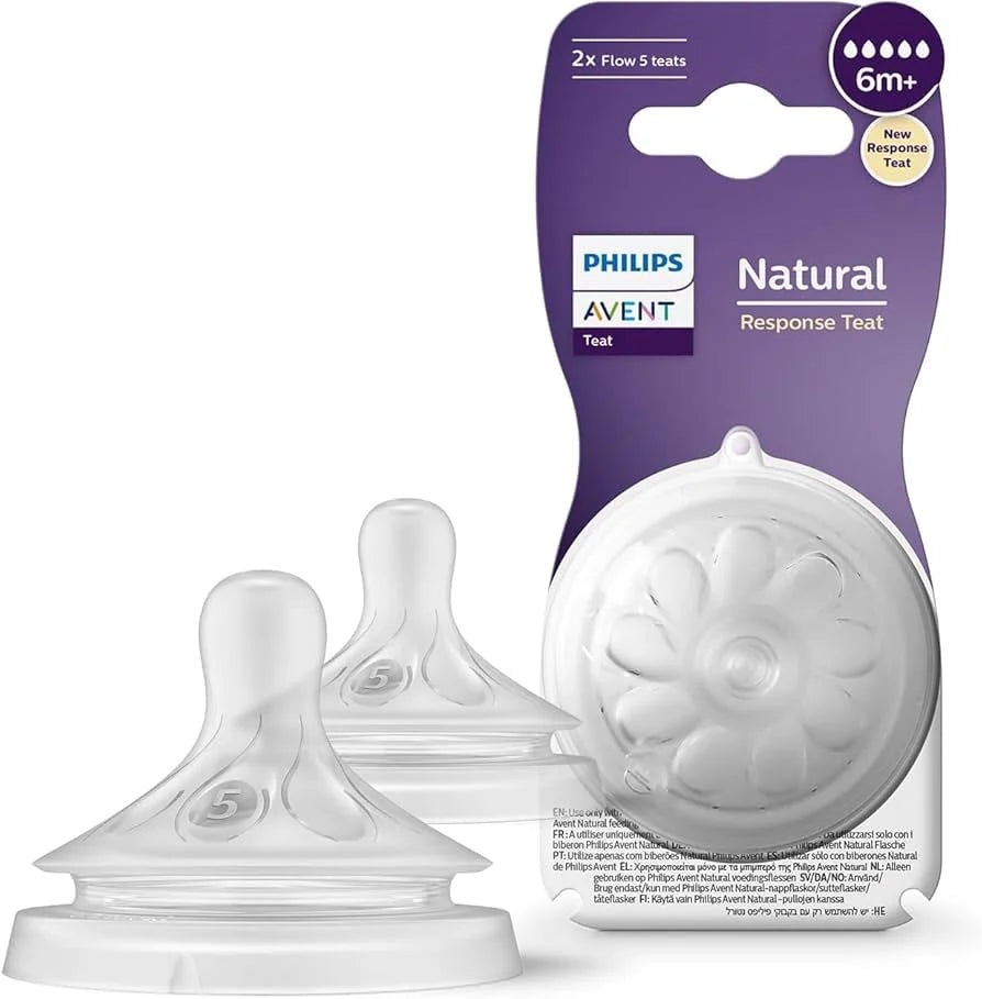 philips avent natural bottle teats fast flow 6m+ 2 pack